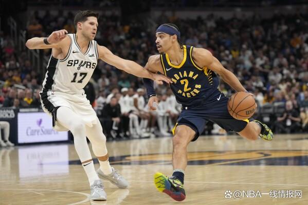 步行者队全队表现出色，大胜马刺队